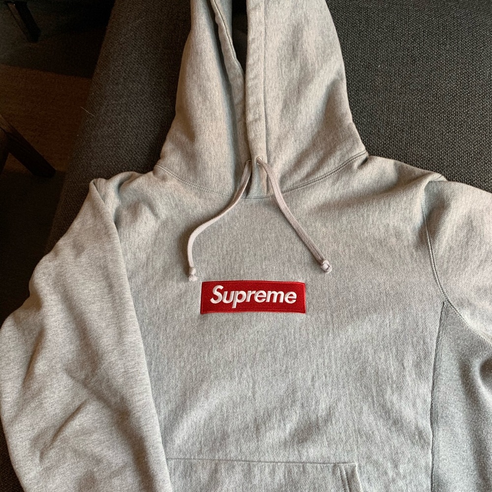 Supreme box logo hoodie Fw16 grey